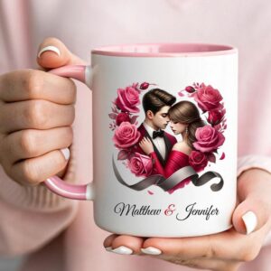 Personalized Couple Mug – Romantic Customized Love Gift with Name Print