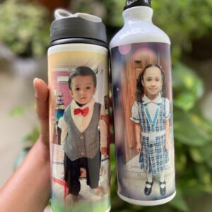 Personalized Kids Photo Printed Water Bottle โ Custom Gift for Children & School Use